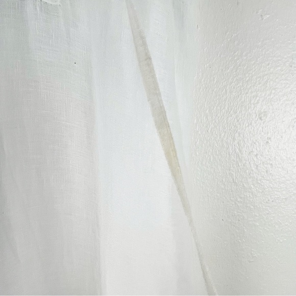 LAURA GOTTI 100% Linen White Tie Tassel Top Sleeveless Maxi Dress Size Large - Picture 11 of 12